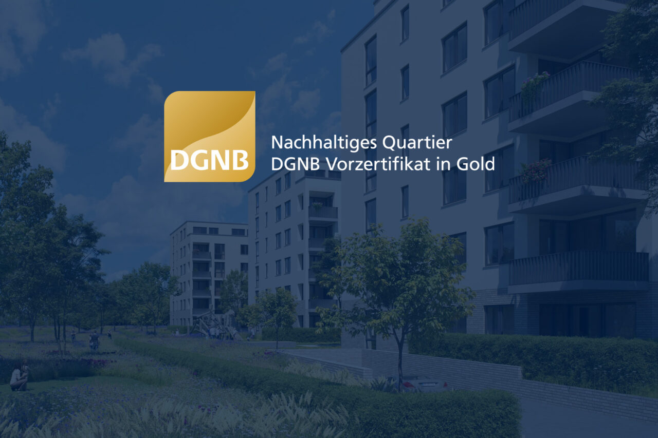 An den Fössewiesen: Vorzertifikat DGNB-Gold auf der Expo Real 2023 erhalten
