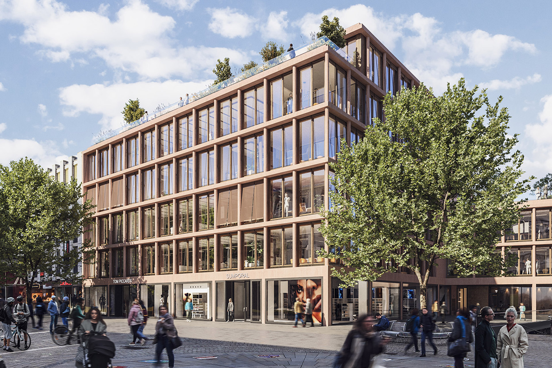 DIBAG News Projekt PATIO Königstraße Stuttgart Visualisierung ©Moriet&Brro